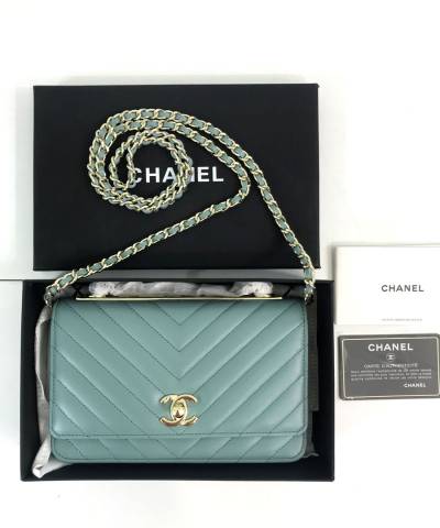 Клатч Сhan**l Chevron Trendy CC WOC Tiffany Blue